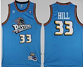 Pistons 33 Grant Hill Blue Hardwood Classics Jersey,baseball caps,new era cap wholesale,wholesale hats